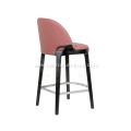 Pink leather Potocco Velis bar stool